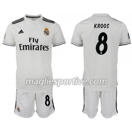 Completo Calcio Real Madrid KROOS 8 Bambino Divisa Prima 2018/2019